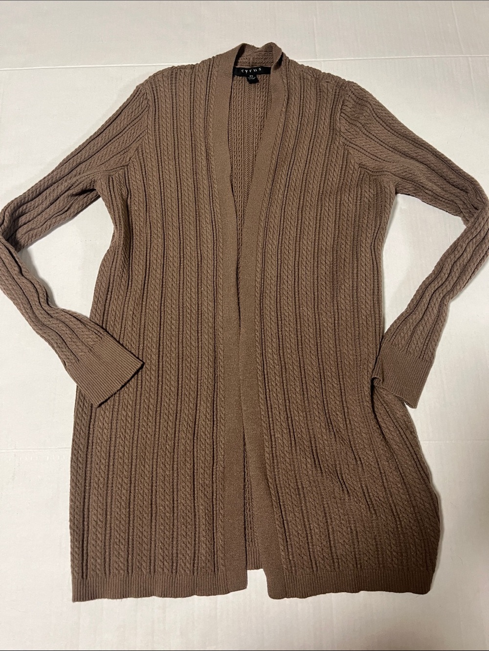 Cyrus Long Knit Braided Cardigan Sweater